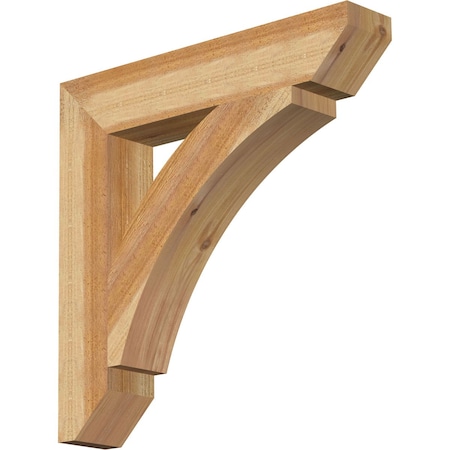 Ekena Millwork Thorton Slat Rough Sawn Bracket, Western Red Cedar, 4"W x 22"D x 22"H BKT04X22X22THR06RWR